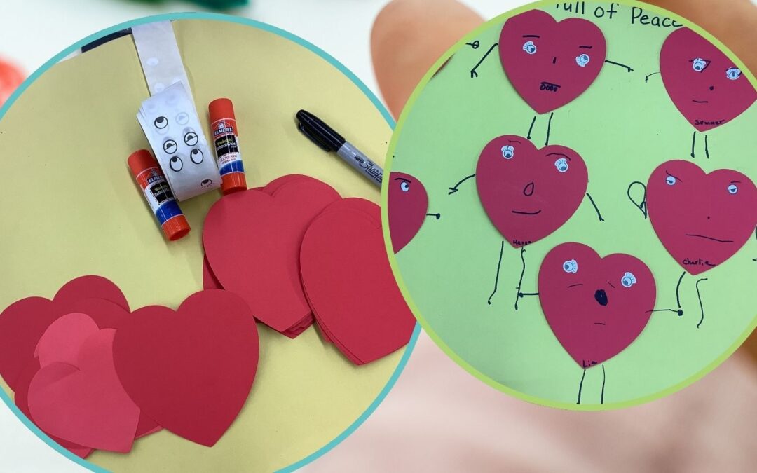 construction paper heart craft for preschoolers