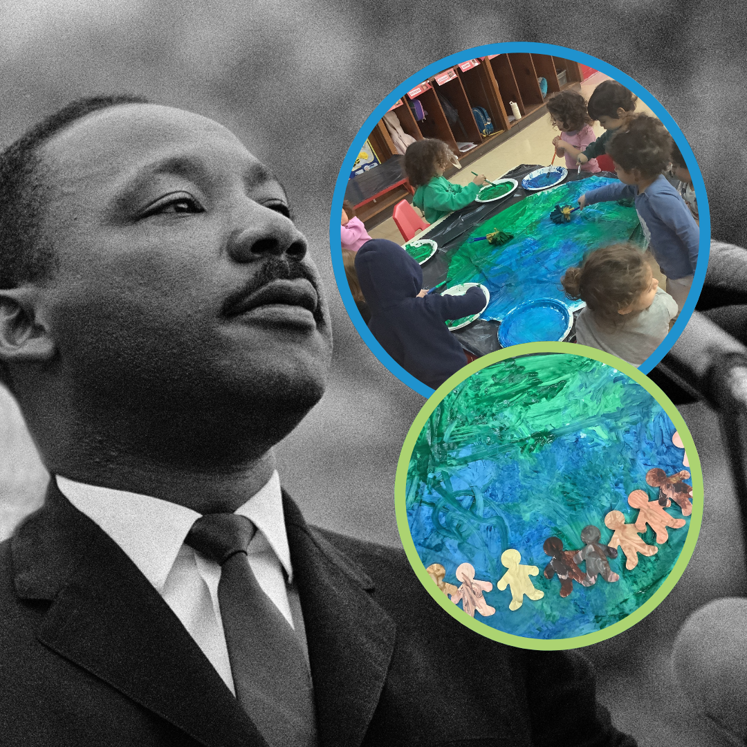 martin luther king jr with art projects preschool los angeles